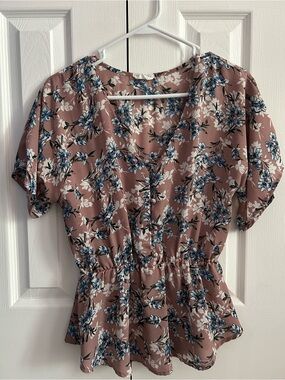 Floral Peplum Blouse